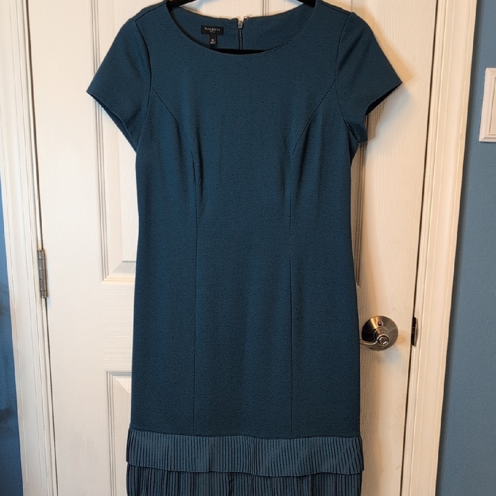 Talbot's Teal Short Sleeve Dress